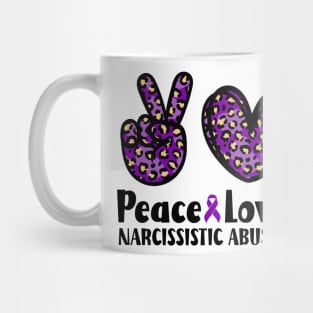 Peace Love Cure Narcissistic Abuse Awareness Mug